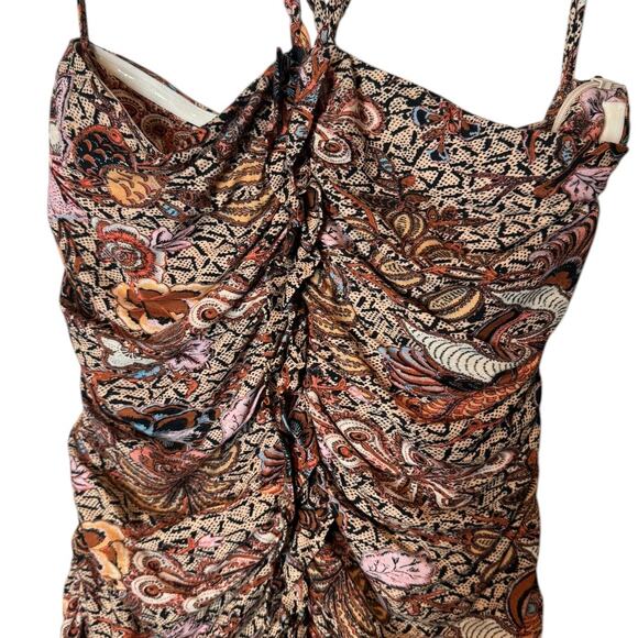 NWT Ulla Johnson Marcella Midi Dress Wheat Flower Drop Waist Cotton 8 - Picture 7 of 11